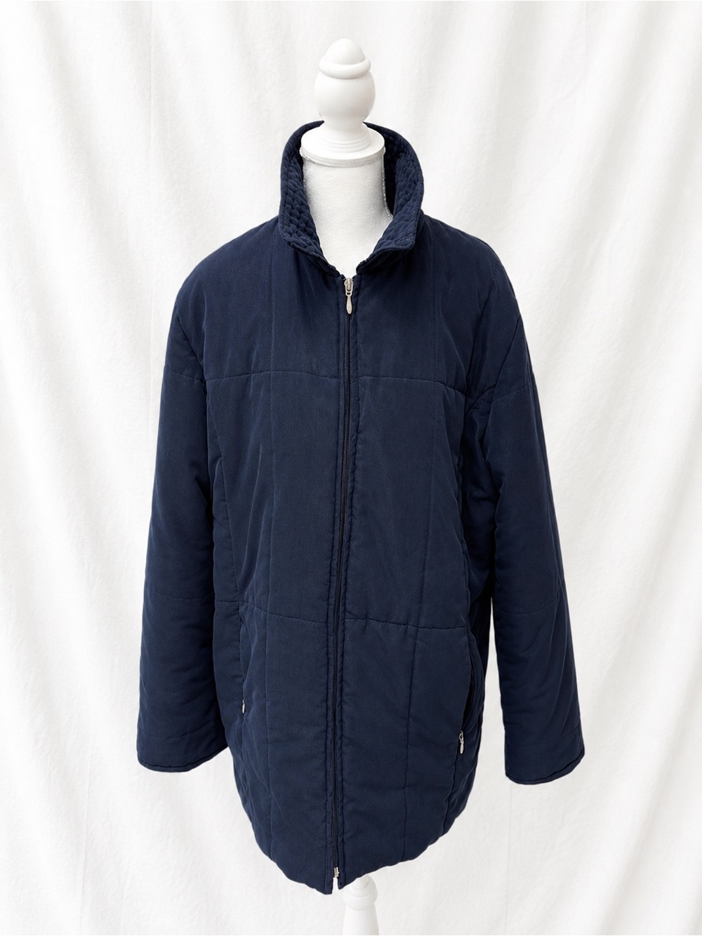 Vintage Carroll Reed Navy Insulated Winter Coat Jacket Size L